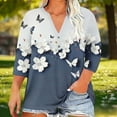 thumbnail image 2 of Fewfanhot Women's Clothing Summer Tops Cap Short Sleeve Shirts Button Down Blouses U Neck T Shirts Fashion Clothing, 2 of 5