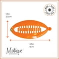 thumbnail image 4 of Motique Accessories Set of Two Orange 3.5 inch Mini Banana Clip Hair Clincher Rounded Edge Hair Comb, 4 of 5