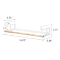thumbnail image 7 of Yamazaki Home Undershelf Hanger, White, Steel + Wood, Fits Shelves Up To 1 Inches, Supports 6.6 pounds, Handles, Undershelf, No Assembly, 7 of 7