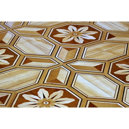 - LAMINATED POSTER Designs Bronze Wooden Floor Decorated With Fancy Poster Print 24 x 36