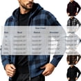 thumbnail image 2 of Ceisia Men Plaid Fleece Lined Hooded Jacket Buffalo Check Full Zip Drawstring Hood Side Pockets Warm Coat For Cold Weather Outdoor Casual Street Style Gift, 2 of 5