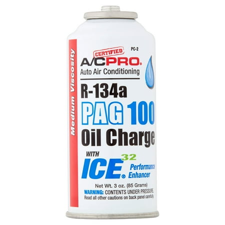 A/C Pro Automotive Air Conditioning Refrigerant R-134a PAG 100 with Ice 32 Oil Charge, 3 oz
