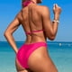 thumbnail image 5 of Trajes de Baño de Bikini de Mujer de Color Sólido Sexy de Moda Dividido con Pantalones, Nylon de Corte Alto para la Piscina de Playa Y las Vacaciones de Verano, 5 of 9