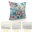 thumbnail image 4 of QZHH  Watercolor Flowers Dragonfly Farmhouse Pillow Cover Decorative Square Throw Pillow Cover for Sofa Couch Decoration, 4 of 5