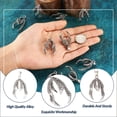 thumbnail image 5 of GKNET 10Pcs Dragon Claw Glue-in Bails Alloy Pendant End Caps Antique Silver 36x23mm, 5 of 6