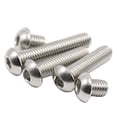 thumbnail image 1 of M5 x 10mm Button Head Socket Cap Screws,Pack 50-Piece,Stainless Steel,Full Thread,Metric, 1 of 4