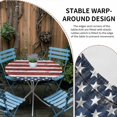 thumbnail image 2 of 4th of July Round Tablecloth for 36-44 Inch Tables, Fitted Table Cover with Elastic Edge, Independence Day Blue Star Red Stripe Waterproof Outdoor Table Cloth Protector for Patio Garden Dinner Picnic, 2 of 9