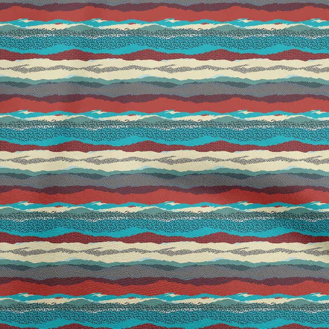 oneOone Tissu en Coton Flex Rouge Abstrait pour Robe Tissu Imprimé au Mètre 40 Pouces de Large