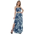 thumbnail image 2 of Bimba 2 Pcs Sexy Beach Party Wear Dress For Womens Printed Smocked Crop Top & Long Skirt CoordSet, 2 of 7
