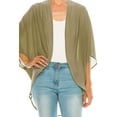 thumbnail image 6 of Women's Loose Fit 3/4 Sleeves Kimono Style Cover Up Solid Cardigan Pack of 2, 6 of 7