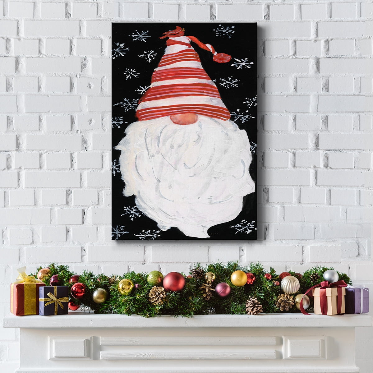 Winter Snow Gnome- Gallery Wrapped Canvas
