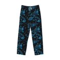 thumbnail image 6 of Uemuo Spacecraft Pattern Men's Wide Leg Palazzo Lounge Pants with Pockets Light Weight Loose Comfy Casual Pajama Pants-Large, 6 of 9