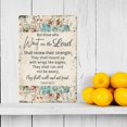 thumbnail image 3 of Wait on The Lord Print Isaiah 40 31 Bible Scripture Wall Art Metal Tin Sign Bible Wall Art for Kitchen Printing Pictures Artwork Decoration for Bedroom (8x12 in), 3 of 5