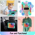 thumbnail image 6 of LTROP iPad 10.2 Case 2021/2020/2019 - iPad 9th/8th/7th Generation Case for Kids, Shockproof Kids iPad 10.2 Case with Pencil Holder/360 Rotating Stand/Hand Strap for iPad 9/8/7 10.2-inch, Aqua Teal, 6 of 9