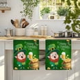 thumbnail image 4 of St. Patrick's Day Kitchen Towels Set of 4, Lucky Shamrock Gnomes Beer Coin Wood Green Absorbent Dish Towels for Kitchen, Microfiber Hand Towel, Quick Drying Tea Towel for Cleaning Dishcloths, 4 of 7