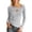 Light Gray, variant on T-Shirts for Women Long Sleeves Crew Neck Slim Fit Basic Tops Business Spring Outfits Clothes Women Size L