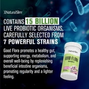 NaturalSlim Good Flora Probiotic Supplement for Digestive Health - 60 Capsules