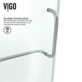thumbnail image 4 of VIGO Monteray 32 in. L x 48 in. W x 79 in. H Frameless Hinged Shower Enclosure Kit in Brushed Nickel with 3/8 in. Clear Glass, 4 of 11