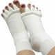 thumbnail image 2 of Soidarity 1 par de calcetines transpirables de algodón para pedicura, amigables con la piel, lavables, todo incluido, calcetines de alineación Cuidado de los pies Negro, 2 of 5