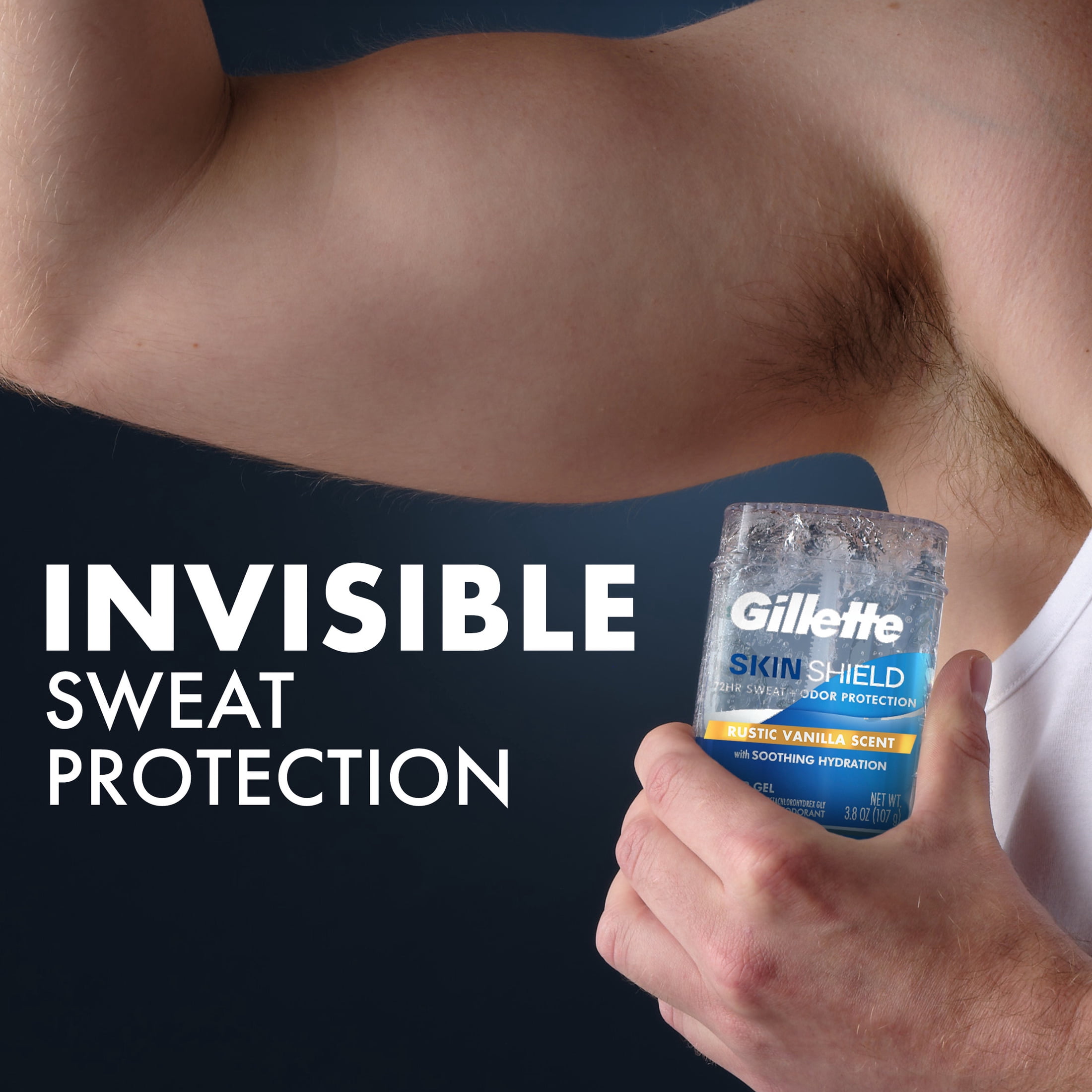 Gillette Clear Gel Antiperspirant and Deodorant for Men Rustic Vanilla Scent 3.8 oz