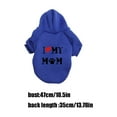 thumbnail image 3 of XL Pet Supplies Dog Hoodie with "I Love My Mom" Message - Soft Polyester Fleece Sweater for Small to Medium Dogs, Available in 5 Colors, Size 18.5" Bust, Perfect for Spring and Fall, 3 of 6