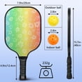 thumbnail image 3 of Pickleball Paddles Set,Pioneer Flower Floral Print Pattern Fiberglass Surface Pickleball Racket Set with 2 Indoor Outdoor Pickleball Balls and Pickleball Bag,Pickle-ball Equipment, 3 of 6