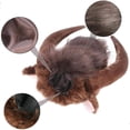 thumbnail image 6 of UOSIA Halloween Dog Horn Wig Soft Bull Dog Costumes Winter Warm Hat Dog Wig Clothes, 6 of 7