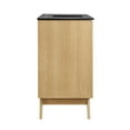thumbnail image 3 of Sink Vanity Cabinet, Brown Oak Black, Wood, Hotel Bedroom Bathroom, Modern Contemporary HB36310, 3 of 15