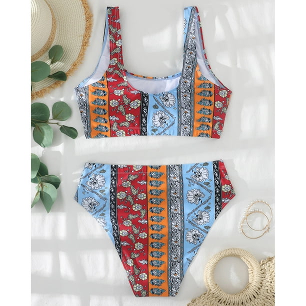 Traje De Baño De 2 Piezas, Traje De Baño Ligero Para Mujer, Lavado A Máquina, Cómodo, Elástico Para Actividades Acuáticas Para Baños De Spa ANGGREK No