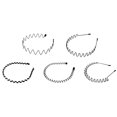 thumbnail image 2 of Unisex Negro Metal Espiral Mujeres Accesorios Banda Hombres Cabello Onda Diadema 5 piezas Inevent AP007499-02, 2 of 6