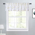 thumbnail image 2 of Kitchen Curtain Valance, Leaf Floral Print Valance Curtains for Windows, 54" W x 15" L, 1 Panel, Yellow, 2 of 7