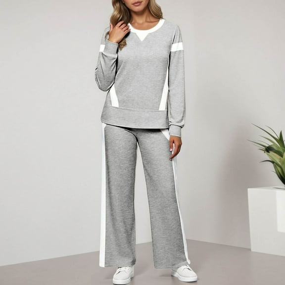 Women'S Sweatsuits 2 Piece Outfits - Long Sleeve Sweatshirt With Jogger Pants Set Matching Sweat Sets for Women Jogging Suits for Women