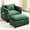 Dark Green, variant on Wide Seat & Ottoman - Adapt to Different Heights - Corner of Living Room - Temporary Seating for Gatherings