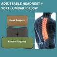 thumbnail image 5 of 2 Pcs Neck Pillow Lumbar Support for Recliner, Back Pillow for Chair with Adjustable Headrest Pillow, Back Rest Pillow for Office Chairs, Recliners,Sofa, Couch, Brown, 5 of 14