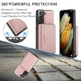 thumbnail image 6 of for Samsung Galaxy S20 FE Wallet Case, Minimalist Luxury PU Leather Magnetic Detachable Credit Card Holder, 2 in 1 Zipper ID Cash Slot, Magnetic Closure Kickstand Folio Flip Slim Cover,Pink, 6 of 10
