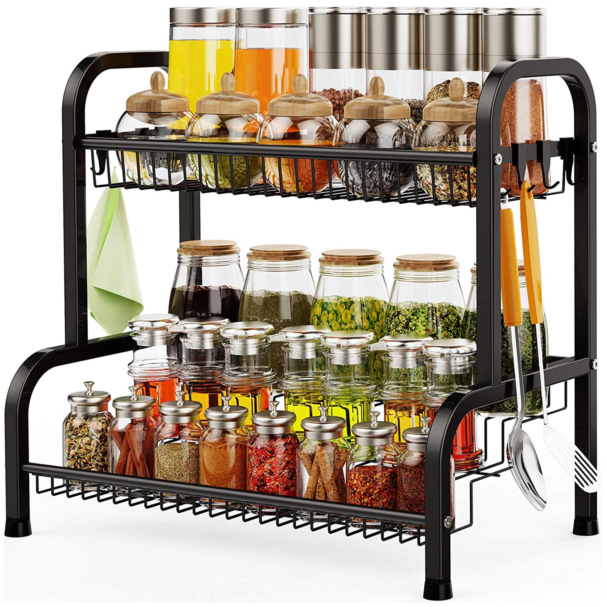 Untyo Bathroom Organizer Countertop Spice Rack Counter Organization and