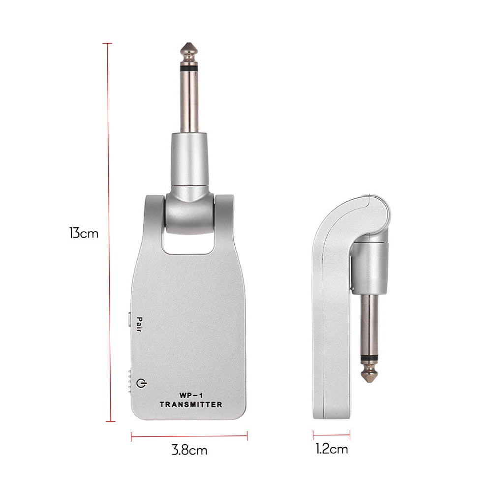 2.4G Wireless Guitar System with Built-in Rechargeable Battery & Receiver, 30M Transmission Range, Suitable for Electric Guitar and Bass