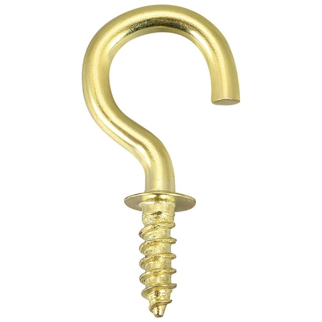 Ganchos de ojo de tornillo pequeños Uxcell de 0.98" con tornillos autorroscantes de acero al carbono dorado 50 piezas