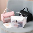 thumbnail image 2 of Toiletry Carry Pouch Matte Plastic Portable Cosmetic Bag Travel Storage Pouch, 2 of 10