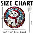 thumbnail image 2 of Polar Bear Stained Glass Suncatcher, Polar Bear Glass Suncatchers for Windows For Merry Christmas, 2 of 7