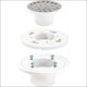 thumbnail image 1 of EZ-FLO 15301 - Drenaje de ducha de PVC de perfil bajo para suelo y baño, filtro de 4 pulgadas con tornillos de acero inoxidable, PVC, 5.08, Blanco, 1 of 6