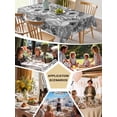 thumbnail image 6 of Grey Tropical Leaves Tablecloth Rectangle Table Cloth 60x120, Waterproof Tablecloth Outdoor Table Cloth, Summer Palm Trees Botanical Washable Table Cover for Kitchen Dinning Party, 6 of 8