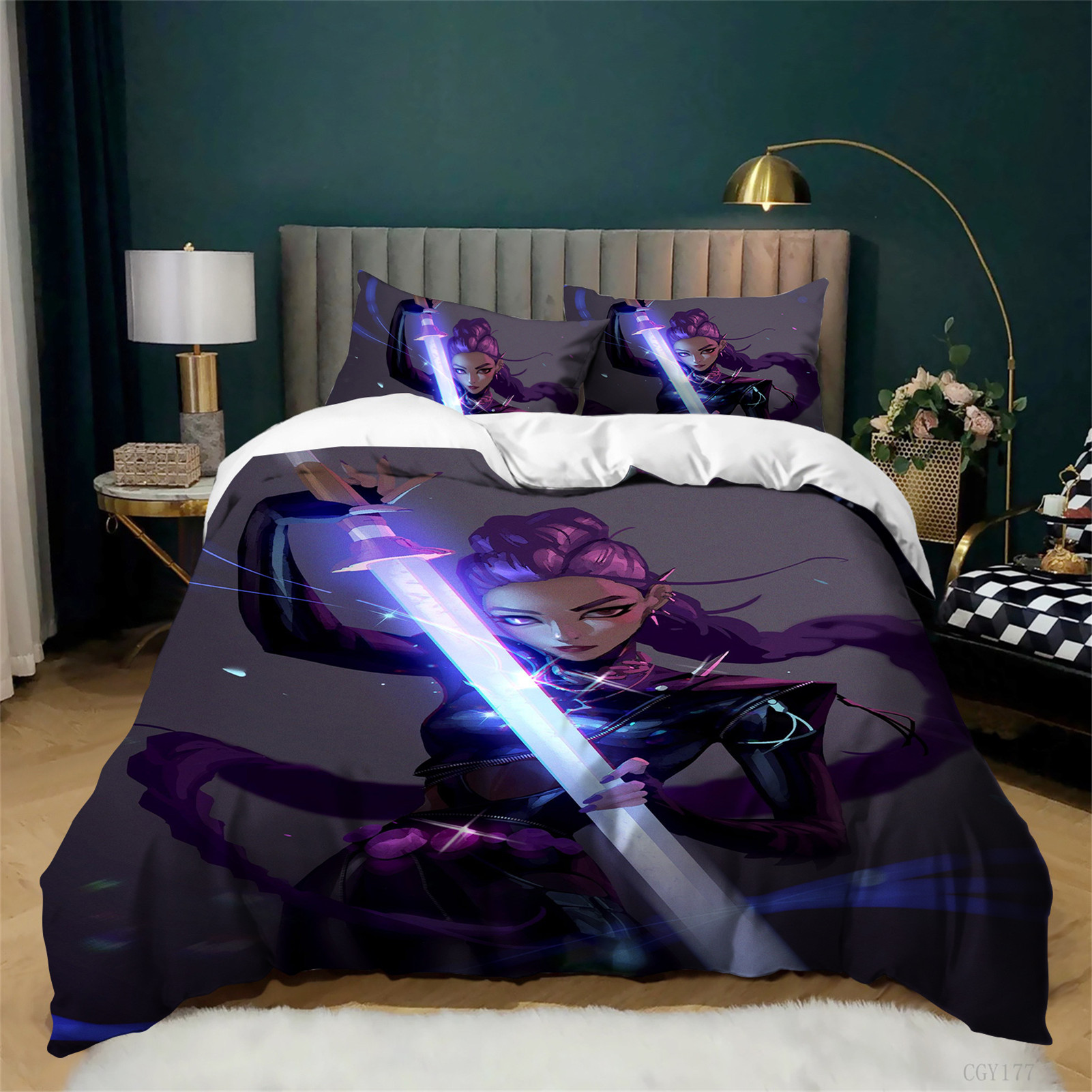 Parure De Lit Personnalisable K-Pop Pour Enfant - Housse De Couette 135x200 Cm + Taie D'oreiller, Avec Fermeture éclair, Lavable