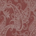 thumbnail image 5 of Sun Zero Pedra Paisley Embroidery 100% Blackout Back Tab Curtain Panel, 40"x96", Rustic Red, 5 of 8