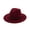 Wine Red, variant on Jazz Cap Wide Brim Breathable Solid Color Fedora Hat Winter Floppy Women Cap Streetwear