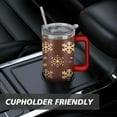thumbnail image 7 of Christmas 40 Oz Coffee Tumbler with Handle Rust Resistant Winter Snowflake Coffee Travel Mug Decorative Tumbler for Spring Summer Birthday Christmas for Mom Wife Teacher Neighbor, 7 of 7