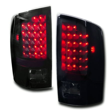 LABLT 2Pcs Led Tail Light Signal Lamp Black Smoke Clear Replacement for 2002-2006 Dodge Ram 1500 2500 3500