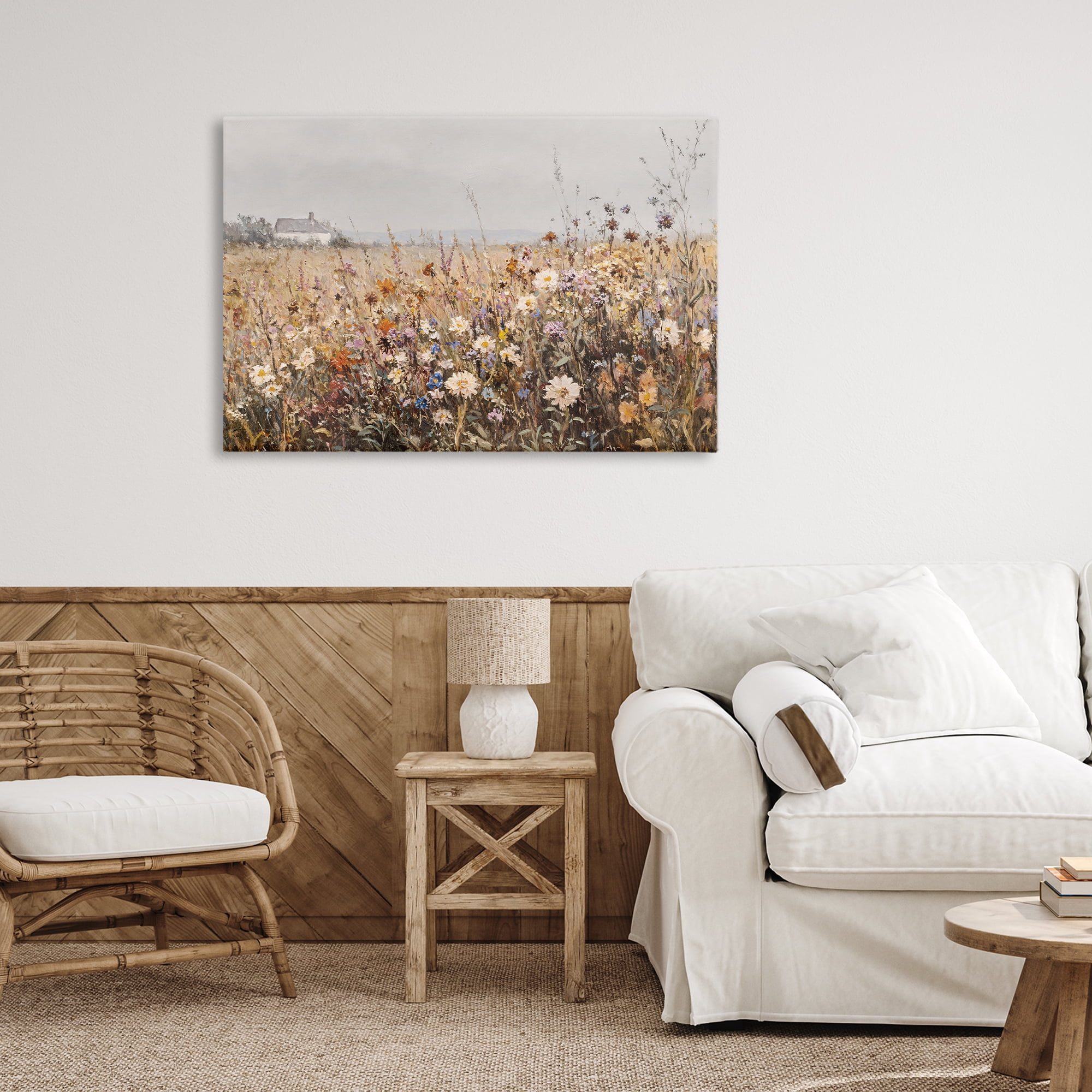 Stupell Industries Quaint Cottage Meadow Canvas Wall Art, design by Jacky Ngan