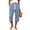 03# Light Blue, variant on Women's Casual Drawstring Capri Pants Ihhxva with Pockets Elastic Waist Summer Beach Loose Fit Lightweight Cotton S-2XL