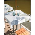 thumbnail image 2 of Square Outdoor Tablecloth with Umbrella Hole Sage Green Blue Leaves Outside Table Cloth Waterproof Patio Table Cover Vintage Rustic Botanical Zipper Tablecloths for Picnic Party Camping 60x60 Inch, 2 of 8
